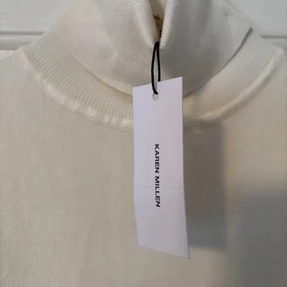 Karen Millen NWT cream sleeveless turtleneck - Picture 4 of 4